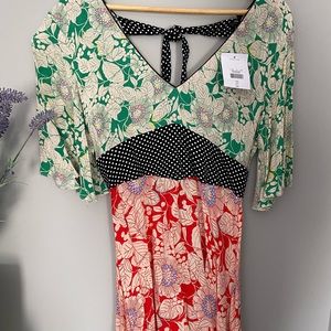 Flower and polka dot dress